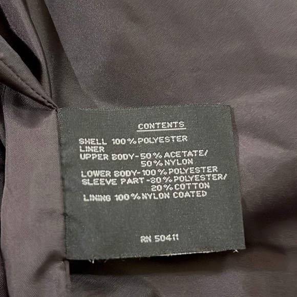 FLEET STREET Brown Full Zip Toggle Button Raincoat Jacket Size PM - Picture 16 of 16